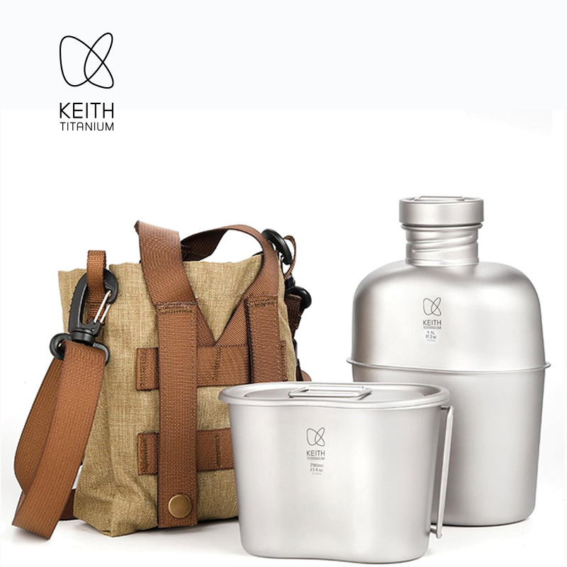 طقم أواني طهي من التيتانيوم ال - مراجعة Camping Cooking Mess Kit وسعره