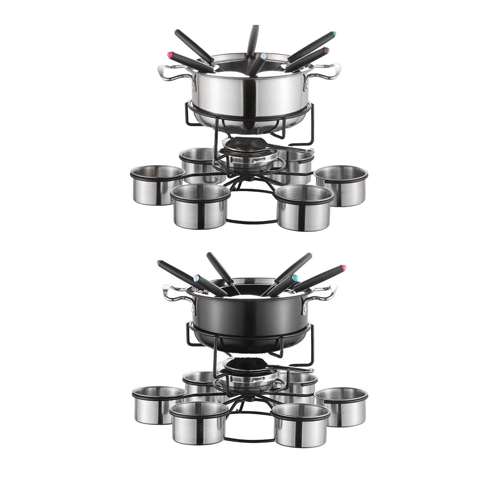 طقم وعاء الفوندو مع موقد طهي م - مراجعة Camping Cooking Pot Stainless Steel وسعره