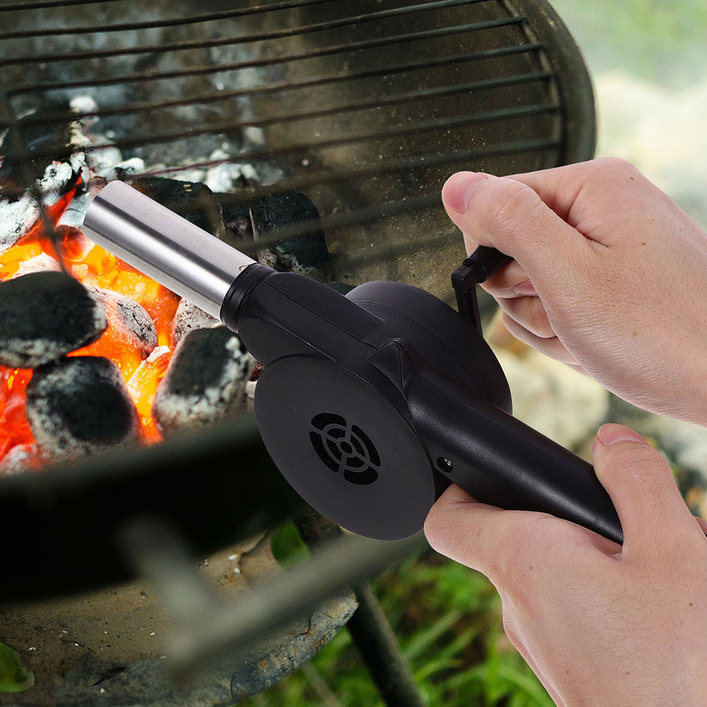 منفاخ يدوي أسود بمقبض دوار، مر - مراجعة Camping Cooking Bbq وسعره