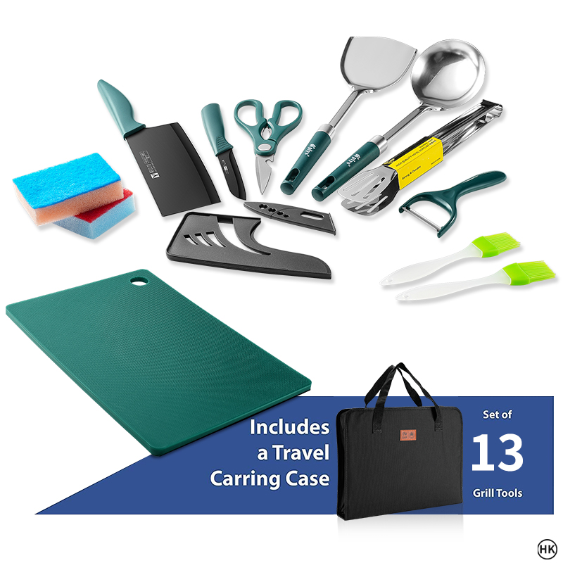 مجموعة طهي للتخييم مكونة من 13 - مراجعة Camping Cooking Essentials وسعره
