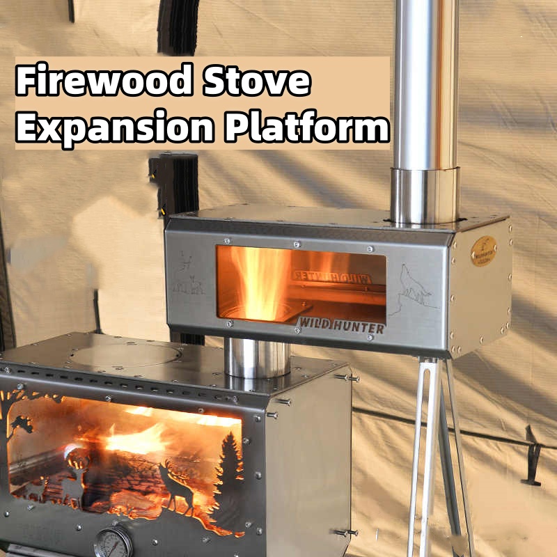 موقد تخييم يعمل بالحطب مع منصة - مراجعة Camping Cooking Stove وسعره