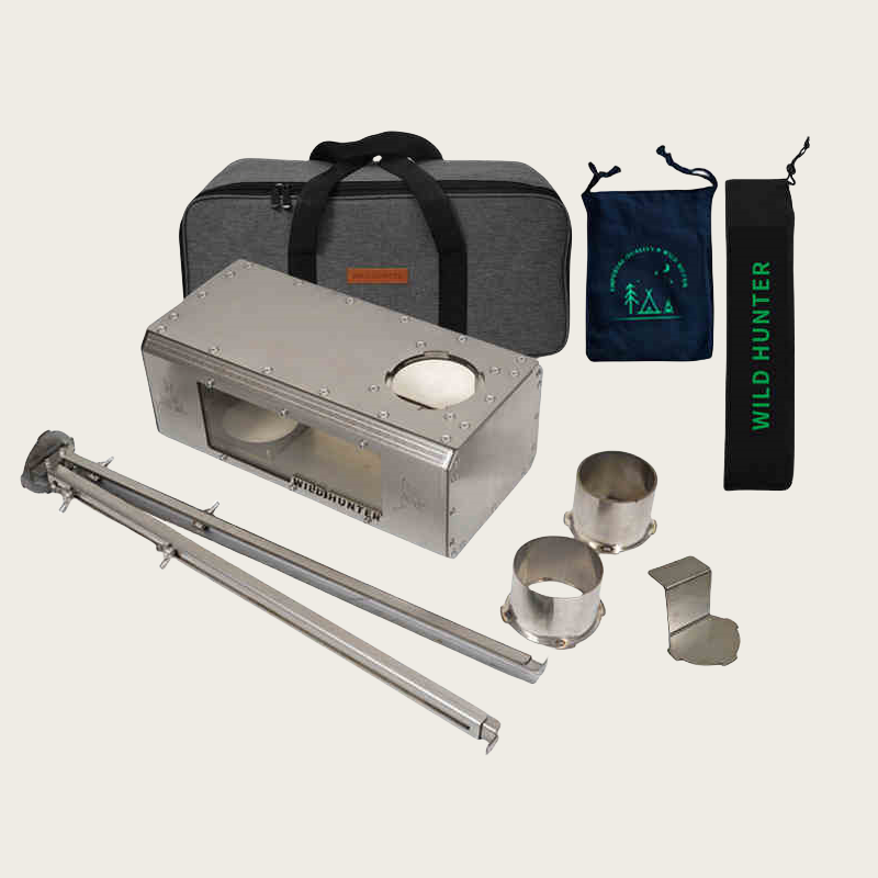 موقد تخييم يعمل بالحطب مع منصة - مراجعة Camping Cooking Stove وسعره
