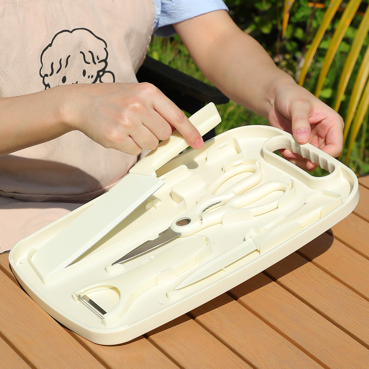 المحمولة في الهواء الطلق نزهة  - مراجعة Camping Cooking Set Non Stick وسعره
