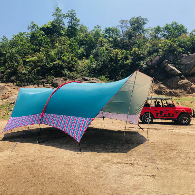 مظلة كبيرة متعددة الأشخاص مع ح - مراجعة Camping Cooking Awning وسعره