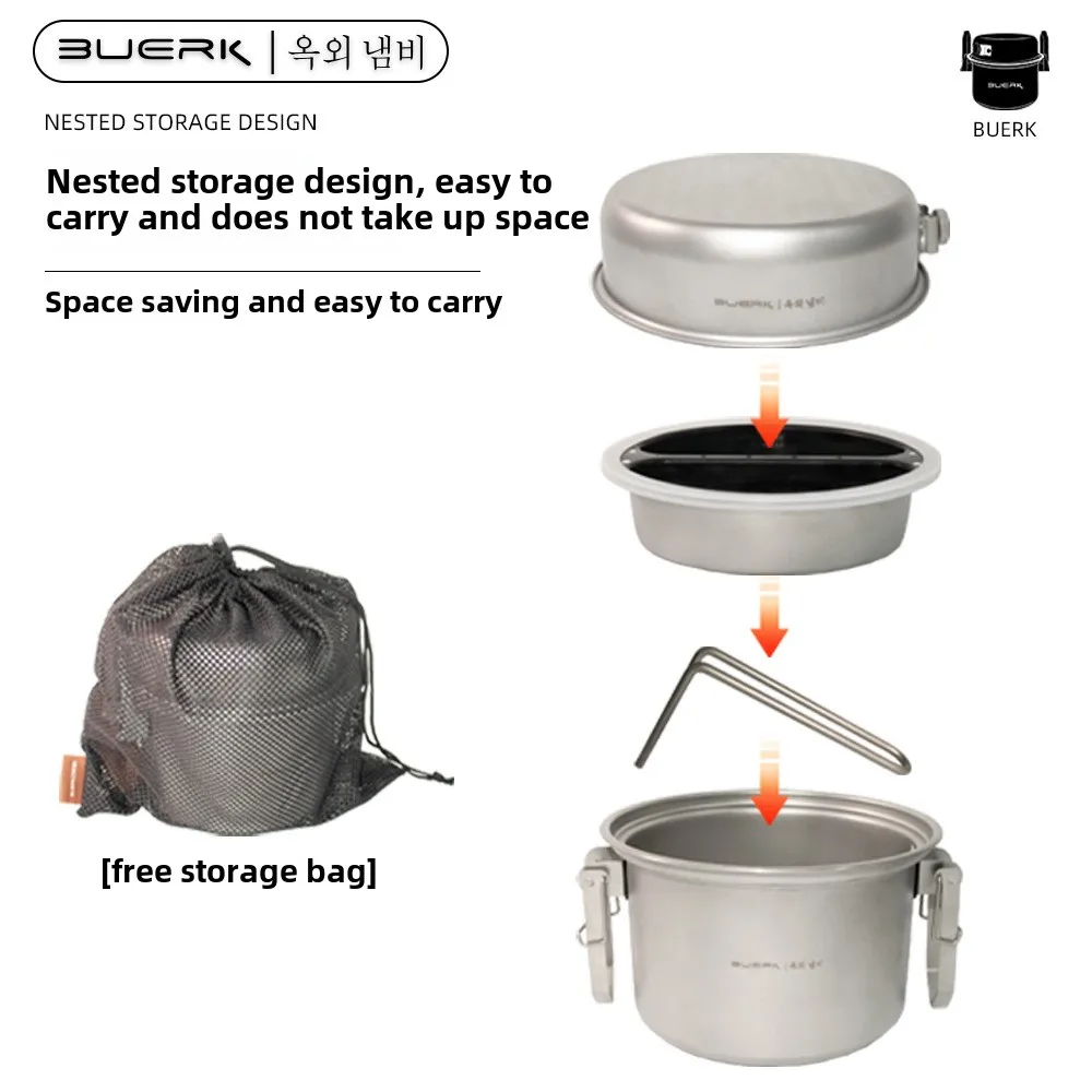 وعاء تبخير وقلي متعدد الوظائف  - مراجعة Camping Cooking Pot Stainless Steel وسعره