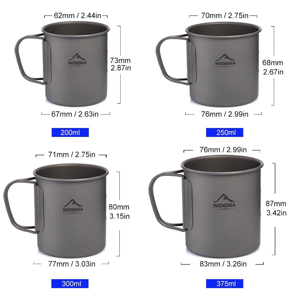 Widesea التخييم القدح كوب تيتا - مراجعة Quechua Camping Cooking Set وسعره