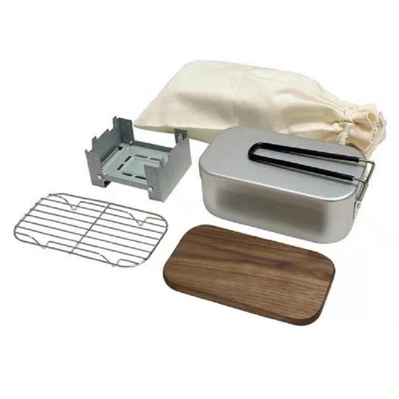 مجموعة فوضى الألومنيوم الخارجي - مراجعة Camping Cooking Mess Kit وسعره