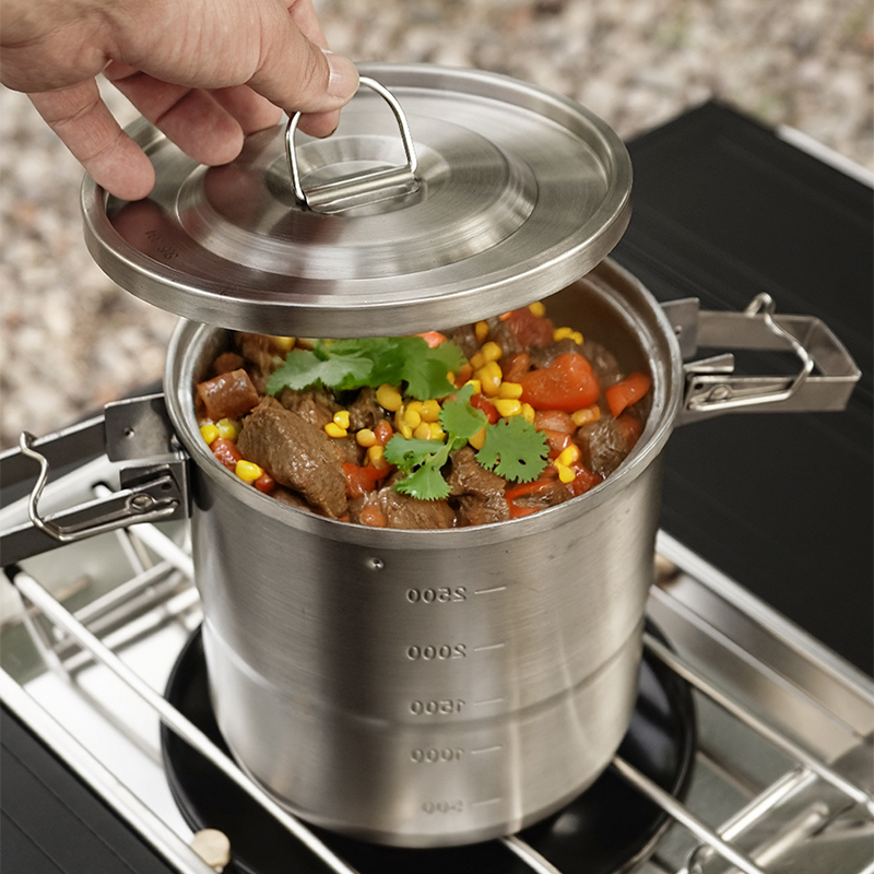طقم طهي خارجي C69 من الفولاذ ا - مراجعة Camping Cooking Mess Kit وسعره