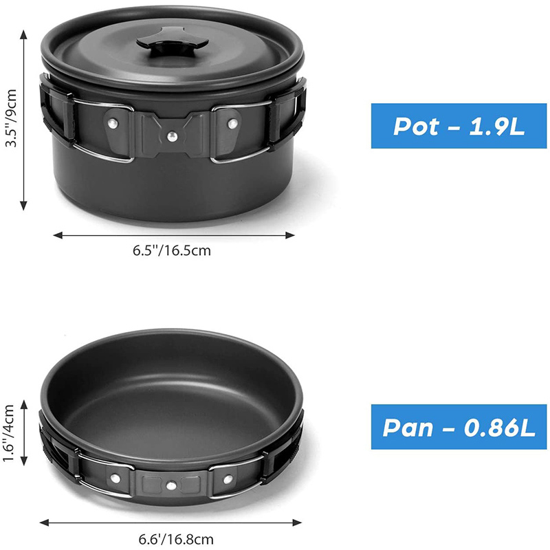 طقم أواني طهي للتخييم في الهوا - مراجعة Camping Cooking Set Non Stick وسعره