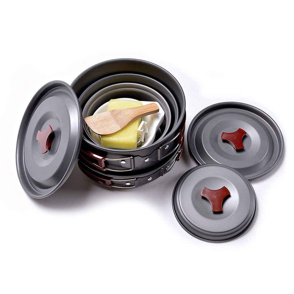 طقم أدوات طهي للتخييم في الهوا - مراجعة Camping Cooking Set Non Stick وسعره