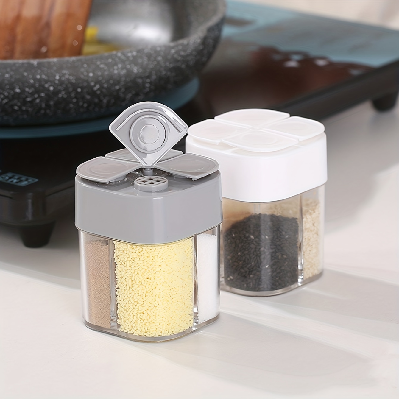 4in1 التخييم التوابل شاكر برطم - مراجعة Camping Cooking Set Non Stick وسعره