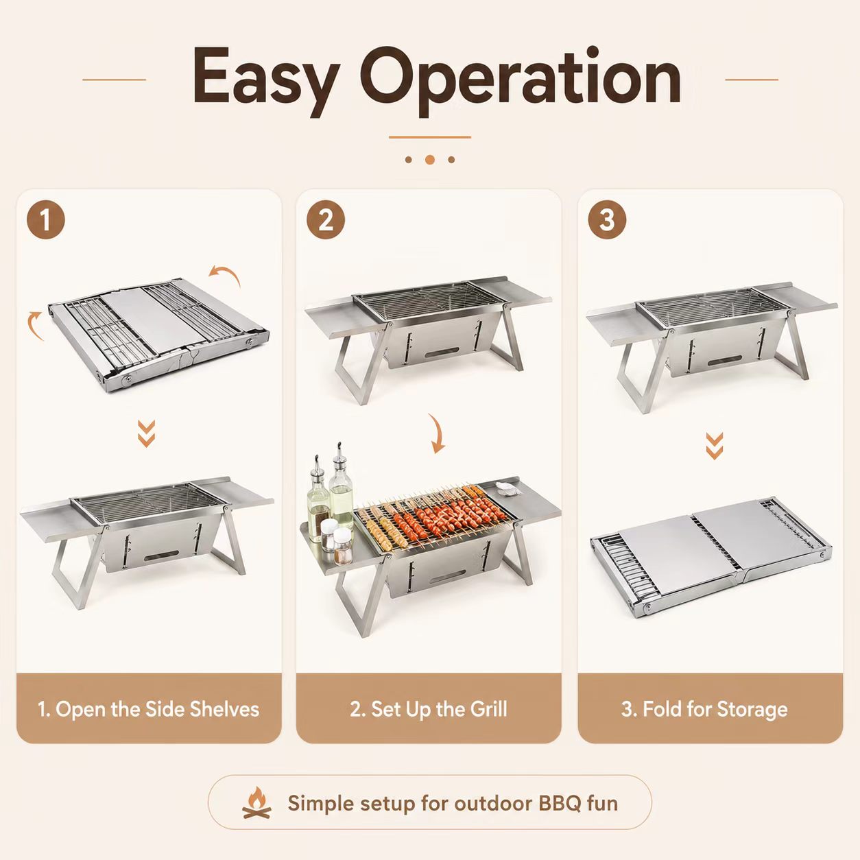 شواية فحم قابلة للطي من الفولا - مراجعة Camp Grill Portable Folding وسعره