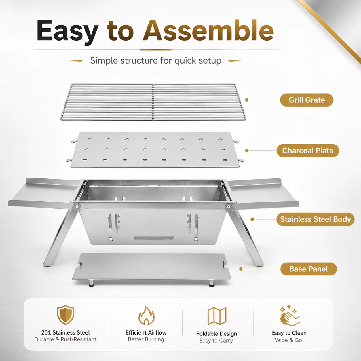 شواية فحم قابلة للطي من الفولا - مراجعة Camp Grill Portable Folding وسعره