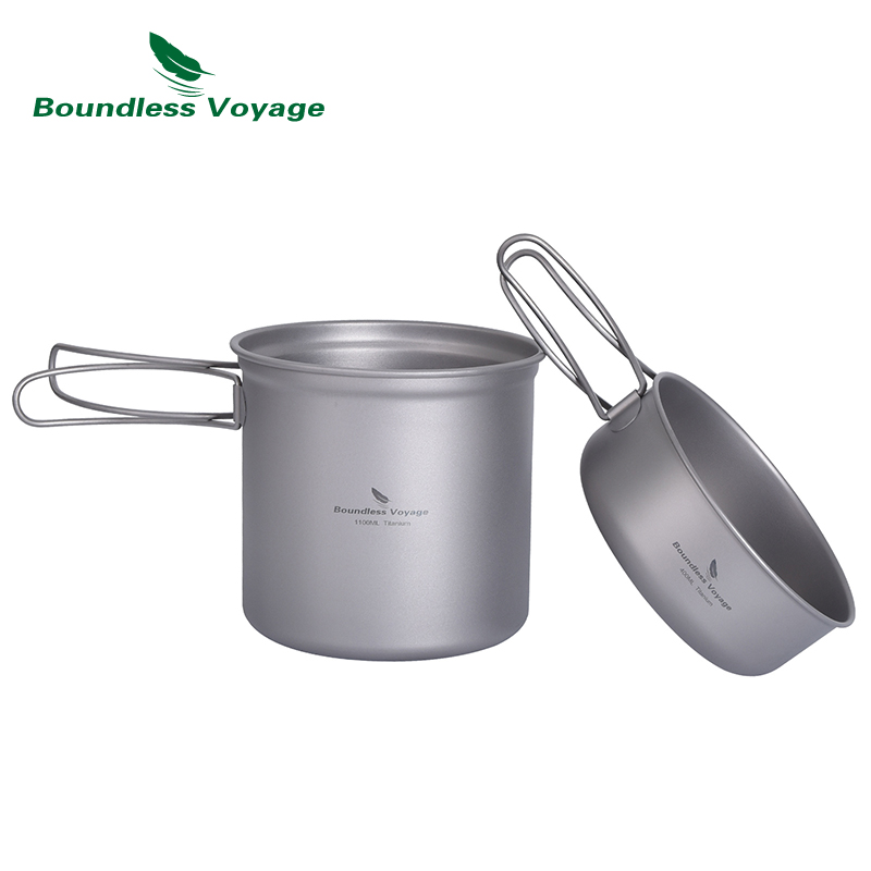 رحلة لا حدود لها التيتانيوم وع - مراجعة Camping Cooking Mess Kit وسعره