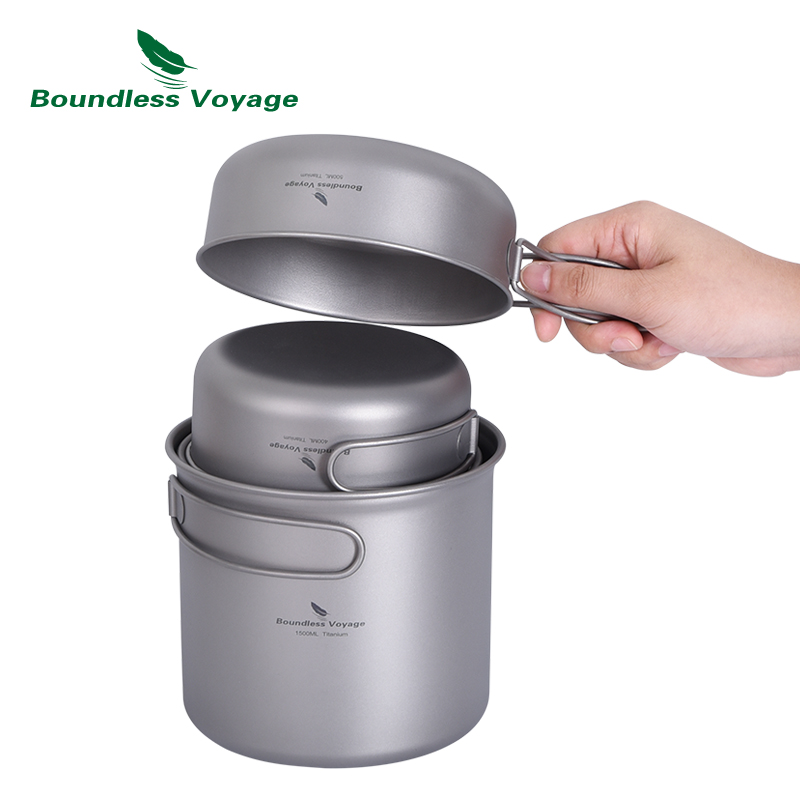 رحلة لا حدود لها التيتانيوم وع - مراجعة Camping Cooking Mess Kit وسعره